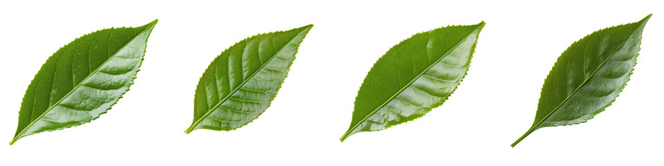 Obraz premium Lush green leaves in close up creating a vibrant natural background The detailed texture and patterns of the foliage showcase the beauty and diversity of plant life Ideal for nature ecology