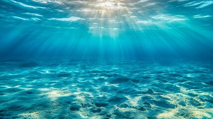 Sunbeams Dance on Ocean Floor 