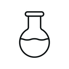 Flask icon vector design featuring a dynamic and creative style, ideal for adding a touch of experimentation to technology, laboratory, or STEM-themed projects