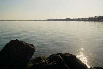 View of Lake Garda from Desenzano del Garda, Brescia, Italy