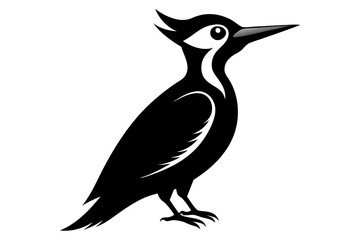 woodpecker  silhouette vector illustration