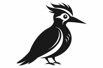 woodpecker  silhouette vector illustration