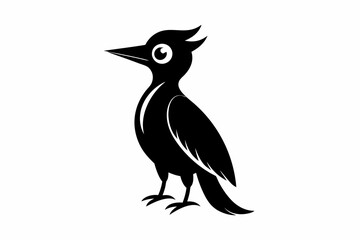 woodpecker  silhouette vector illustration