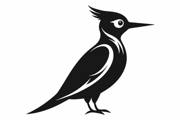 woodpecker  silhouette vector illustration