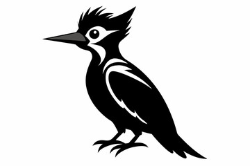 woodpecker  silhouette vector illustration
