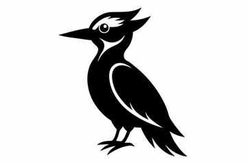 woodpecker  silhouette vector illustration