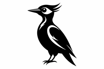 woodpecker  silhouette vector illustration