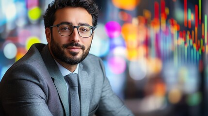Fototapeta premium Professional man in modern business attire.