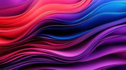 A vibrant abstract image featuring flowing waves of red, pink, purple, and blue hues, creating a sense of movement and depth.