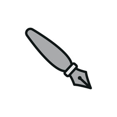 Fountain pen icon vector featuring a minimalist and modern design, ideal for adding a professional touch to business, correspondence, or signature-related projects