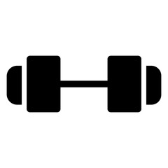 A sleek dumbbell strong icon representing fitness, strength, and exercise. Perfect for gym, workout, and health-related projects, showcasing active and healthy lifestyle themes.