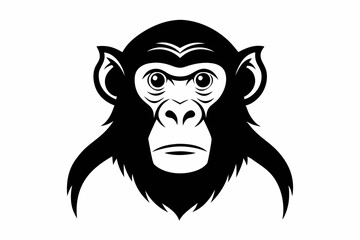 chimpanzee  silhouette vector