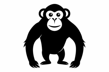 chimpanzee  silhouette vector