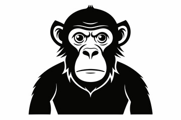 chimpanzee  silhouette vector