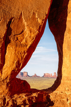 Sunset at Teardrop Arch, Monument Valley, Arizona, United States
