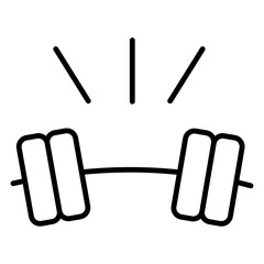 A sleek dumbbell lineal icon representing fitness, strength, and exercise. Perfect for gym, workout, and health-related projects, showcasing active and healthy lifestyle themes.