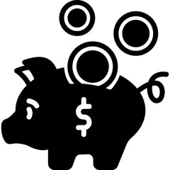 Piggy Bank glyph icon