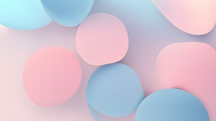 Soft pastel shapes create a calming, abstract background for design purposes.