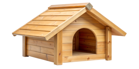 wooden pet house isolated on a white background .png