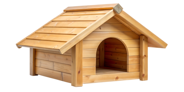 wooden pet house isolated on a white background .png