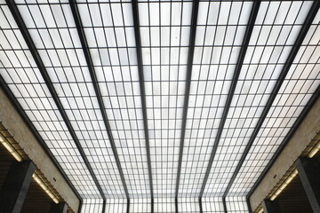 Ceiling of the train station of Florence, Italy