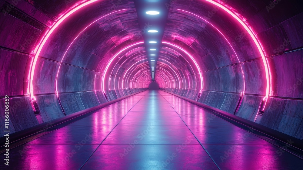 Poster a vibrant 3d animation showcasing a colorful psychedelic spaceship journey, complete with a warmhole