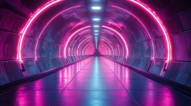 A vibrant 3D animation showcasing a Colorful Psychedelic Spaceship Journey, complete with a warmhole tunnel and an infinite loop of trippy visuals set against a mesmerizing cosmic backdrop