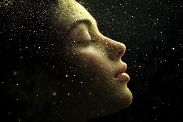 Woman With Golden Dust