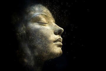 Golden Dust Woman Portrait