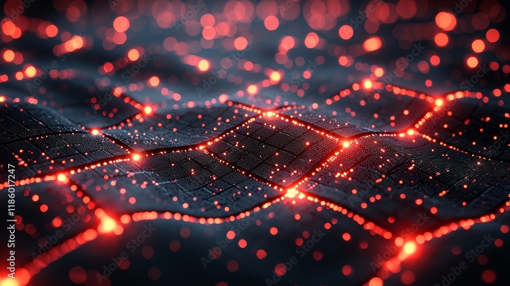 Poster continuous 3d rendering of rotating shapes in a seamless loop animation