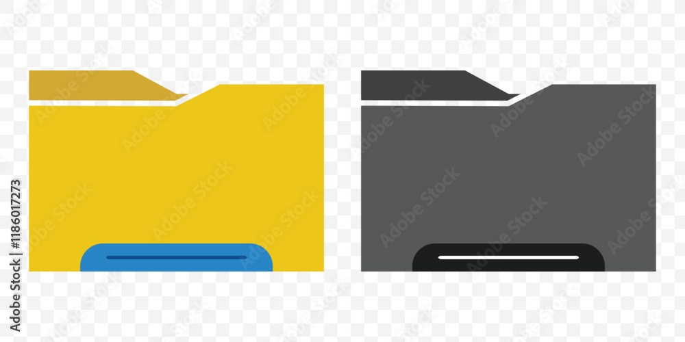 Poster folder icon. documents directory. desktop icons. my computer pc shortcut signs. system software and 