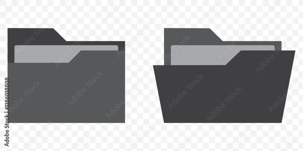 Poster file folder icon simple vector symbol. file folder icon vector set outline. eps 10.
