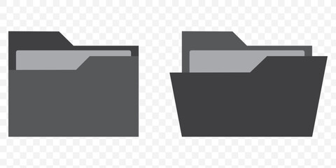 File folder icon simple vector symbol. File folder icon Vector set outline. eps 10.