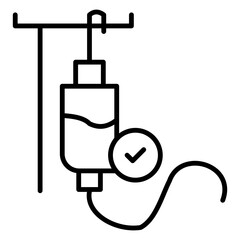 A clean medical equipment lineal icon set, ideal for healthcare, hospitals, and diagnostics. Perfect for representing tools like stethoscopes, syringes, monitors, and more in modern designs.