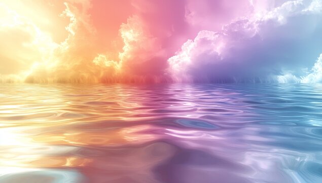 A vibrant and colorful digital render of an abstract fluid iridescent holographic neon curved wave in motion, displaying dynamic patterns, perfect for digital art enthusiasts