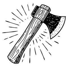 black and white illustration