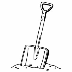 shovel isolated on white