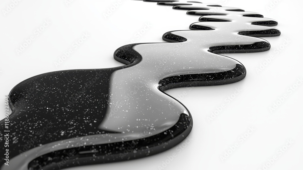 Poster dynamic black sound waves flow smoothly, forming a captivating visual backdrop that mirrors audio fr