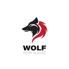 Obraz premium Wolf Logo. Wolf Logo Design. Wolf Logo Black. Wolf Logo Vector Design on White Background Vector Design on White Background