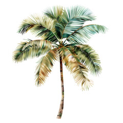 Summer Palm Tree Clipart Vector Illustration