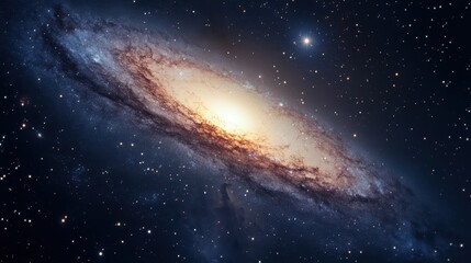 Fototapeta premium A Spiral Galaxy in a Starry Night Sky