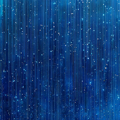 Digital rain falling on a blue background creates a mesmerizing visual effect