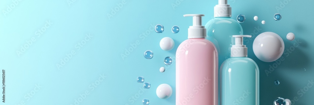 Aufkleber droplets of sanitizer suspended in air highlight the effective elimination of bacteria from surfaces
