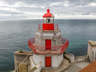 Faro de Outao en el rio Sado, Setubal, Portugal