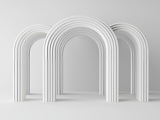 Fototapeta premium From the wall perspective, the architecture details of the White Vault Building