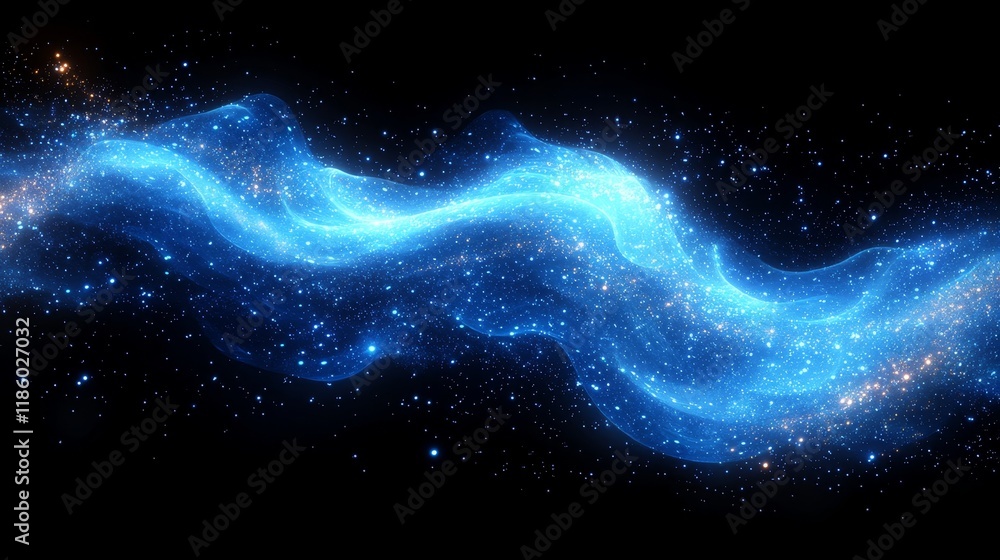 Poster a chaotic movement of non-directional neon lines, integrated with a data stream and optical fiber, a