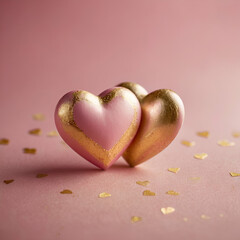 Fototapeta premium Floating Hearts Group.