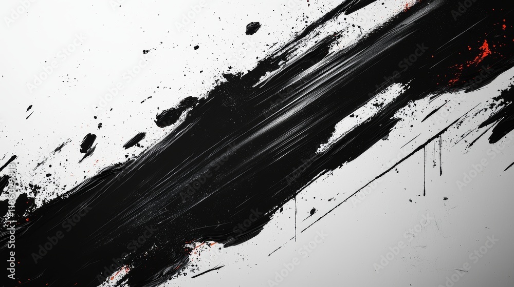 Poster abstract motion graphics in a comic style - 3d design on a black background with white lines crossin