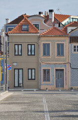 Typical ancient architecture of the Aveiro city in Portugal, historic center