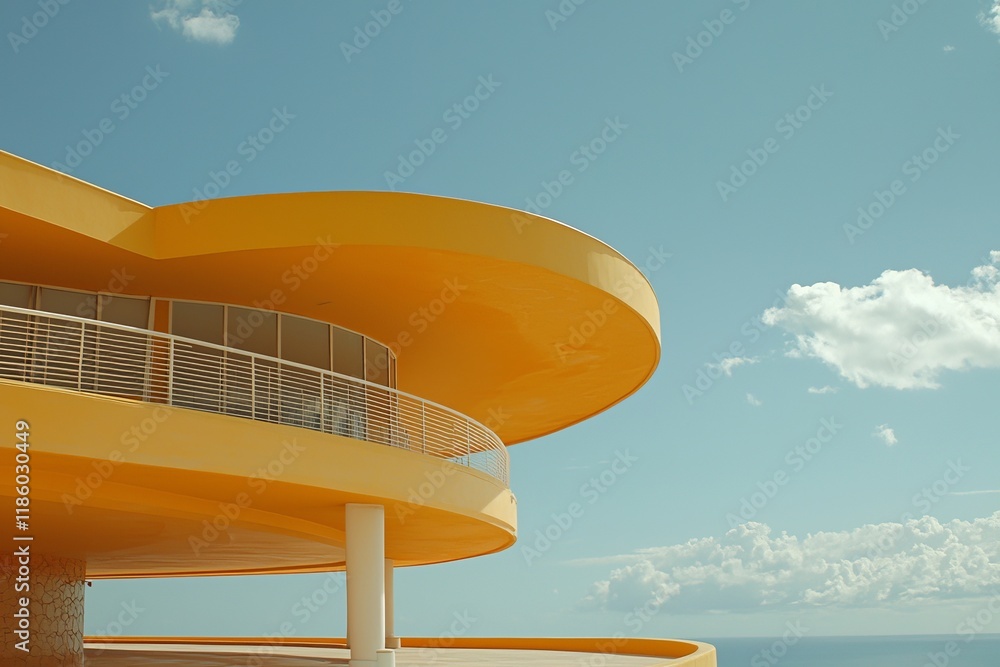 Poster minimalistic background in architecture, leaving room for copy